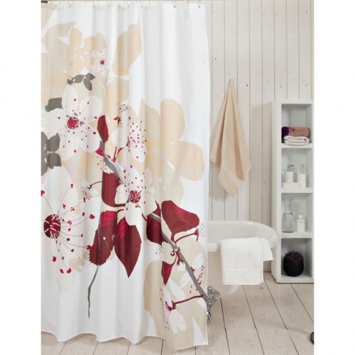Glam Yellow Floral Shower Curtain